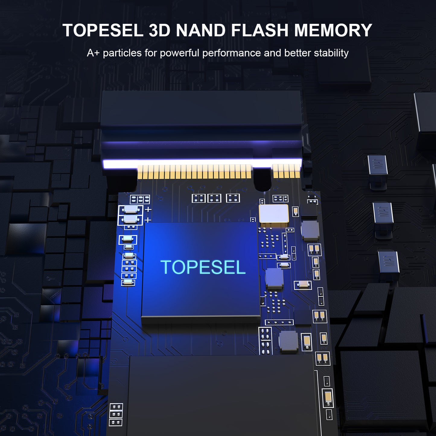 TOPESEL 512G PCIe 4.0 NVMe Gen 4 SSD NVMe M.2 2280 Internal SSD Up to 4900MB/s Gen4 PCIe NVMe SSD M.2 Internal Solid State Hard Drive for PC Laptop