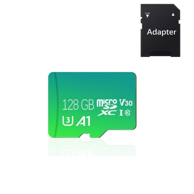 128GB/256GB microSD Card with Adapter - U3, A1, V30 Memory Card High-Speed TF Card for Phone / Camera / Drone / Go Pro, 4K Video Recording