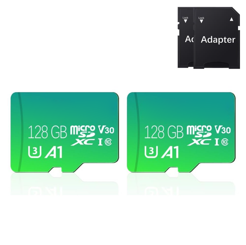 128GB/256GB microSD Card with Adapter - U3, A1, V30 Memory Card High-Speed TF Card for Phone / Camera / Drone / Go Pro, 4K Video Recording