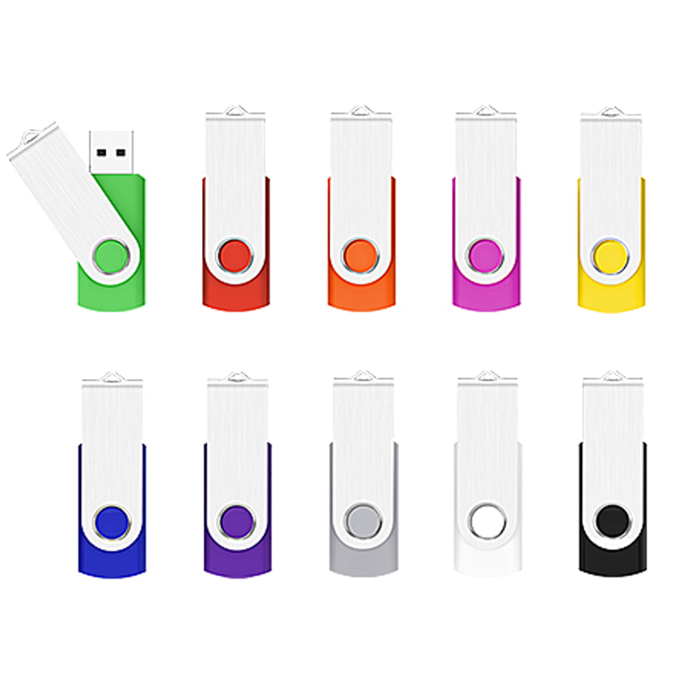 TOPESEL 16GB USB 2.0 Thumb Drives Memory Stick 10 Pack USB Flash Drive Mixed Colors