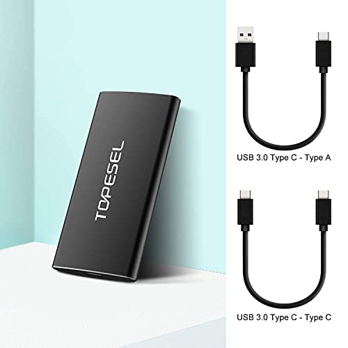 Portable SSD 500GB USB-C 500MB/s External Solid State Drive for Mac PC