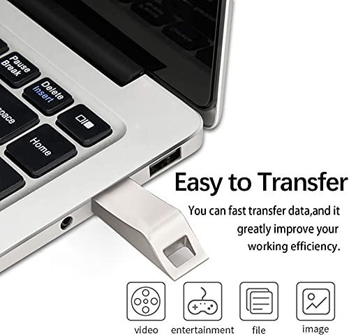 TOPESEL 3 Pack 32GB USB 2.0 Flash Drives Metal Memory Stick Waterproof Thumb Drive USB Stick for Windows MAC Android Linux Systems (3 Mixed Colors: Black, Gold, Silver)