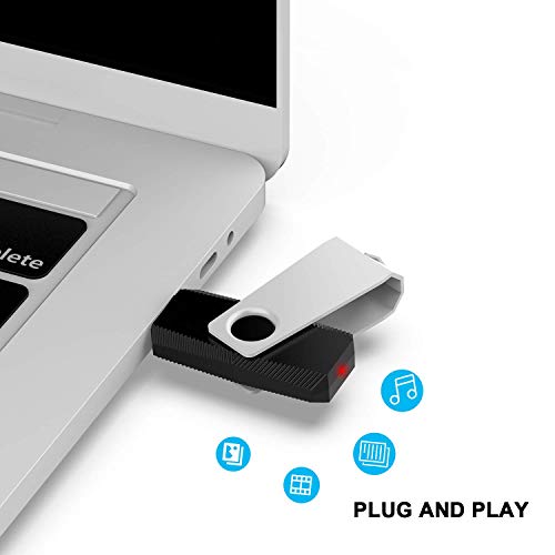 64GB USB 2.0 Flash Drive Swivel Thumb Drive with LED Indicator