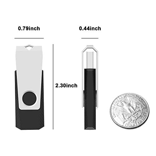 64GB USB 2.0 Flash Drive Swivel Thumb Drive with LED Indicator