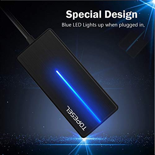 USB C Hub, 3 USB 3.0 Ports 5Gbps SD&TF Card Reader with LED indicator