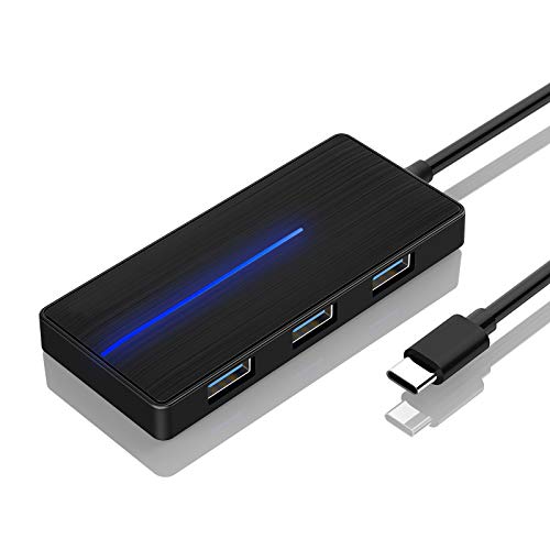 USB C Hub with 4 USB 3.0 Ports for MacBook Chromebook Type C Devices