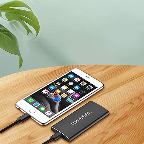 Portable SSD 500GB USB-C 500MB/s External Solid State Drive for Mac PC