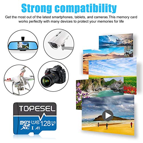 128GB MicroSD Card SDXC TF Card - UHS-I, C10, U1, A1 for Camera Phone
