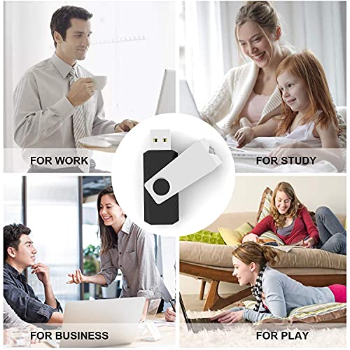 64GB USB 2.0 Flash Drive Swivel Thumb Drive with LED Indicator