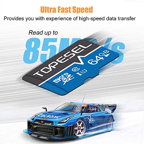 64GB MicroSD Card SDXC UHS-I TF Card - C10, U1 for Smartphone Drone