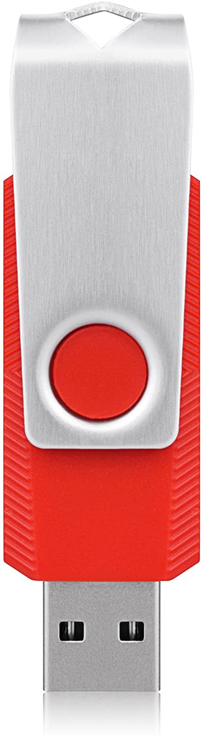 10 Pack 16GB Swivel Design USB 2.0 Flash Drive Red Color