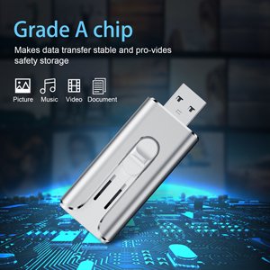 Topesel USB 3.0 Flash Drive for iPhone External Storage OTG Flash Drive for Android Smartphone - Silver