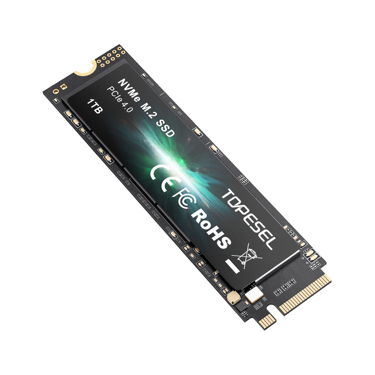TOPESEL 1TB SSD M.2 PCIe NVMe 4.0 Internal SSD, Up to 5500MB/s Gaming Expansion for PS5 SSD Solid-State Drive
