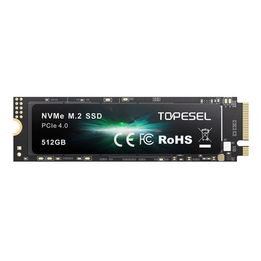 TOPESEL 512G PCIe 4.0 NVMe Gen 4 SSD NVMe M.2 2280 Internal SSD Up to 4900MB/s Gen4 PCIe NVMe SSD M.2 Internal Solid State Hard Drive for PC Laptop