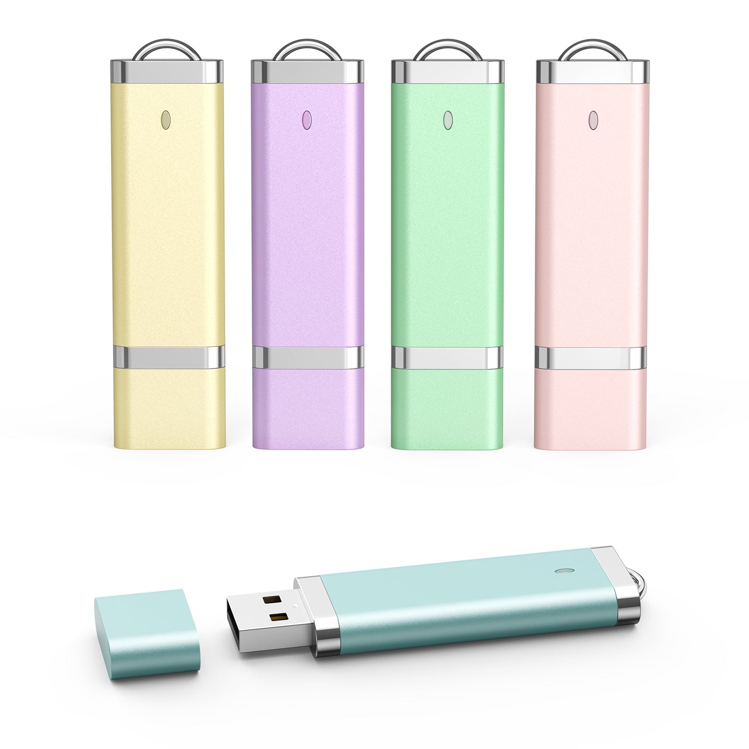 TOPESEL 5 Pack 64GB Flash Drive USB Flash Drive Thumb Drives Colorful 64G USB 2.0 Memory Sticks