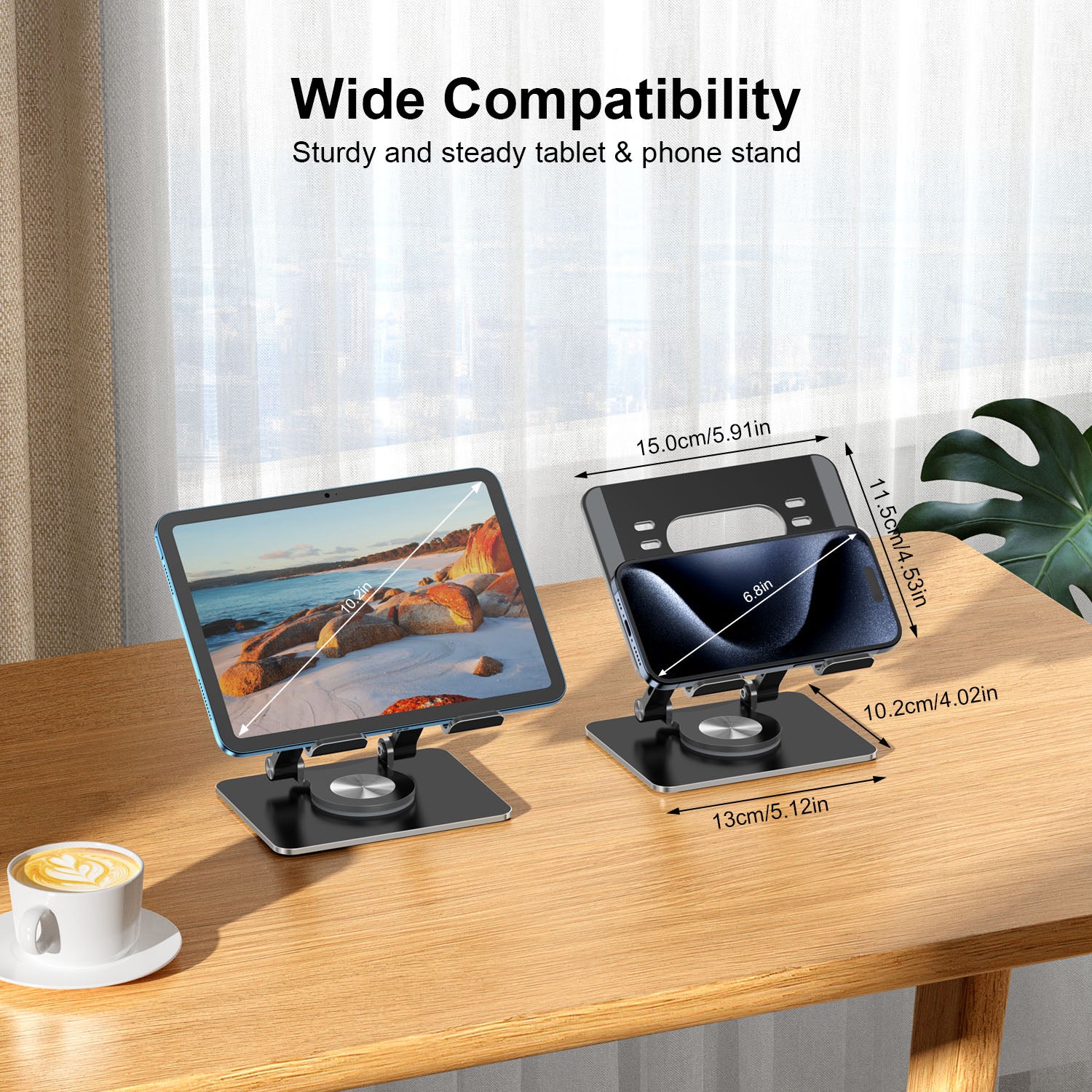 Tablet Stand Adjustable Portable Pad Holder Smartphone Stand Adjustable Tablet Holder Compatible with 4-13