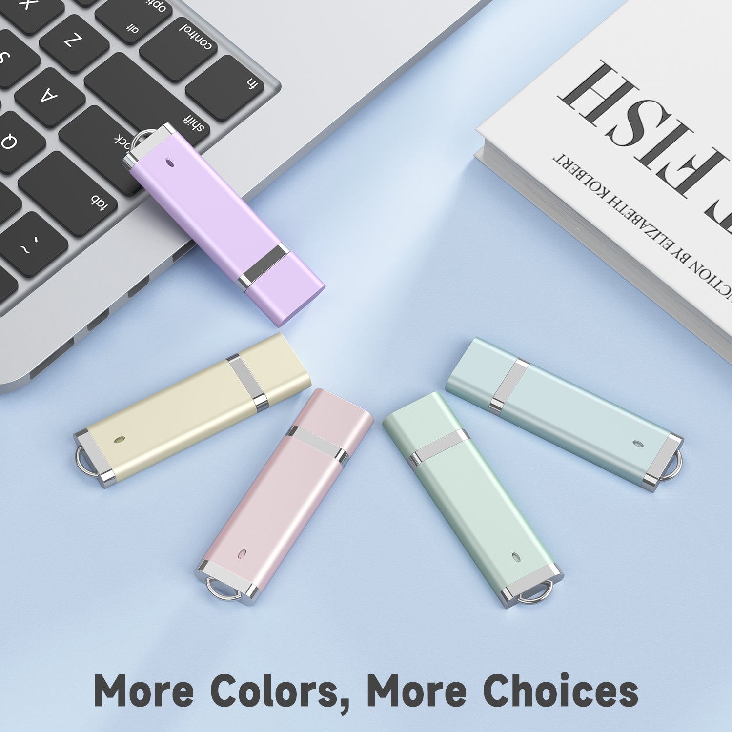 TOPESEL 5 Pack 64GB Flash Drive USB Flash Drive Thumb Drives Colorful 64G USB 2.0 Memory Sticks