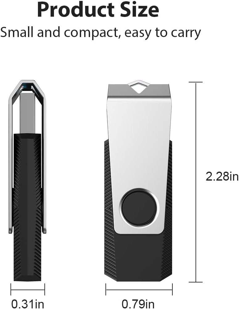 128GB Flash Drive 2 Pack Thumb Drive Zip Drive TOPESEL USB 2.0 Memory Stick with Keychain