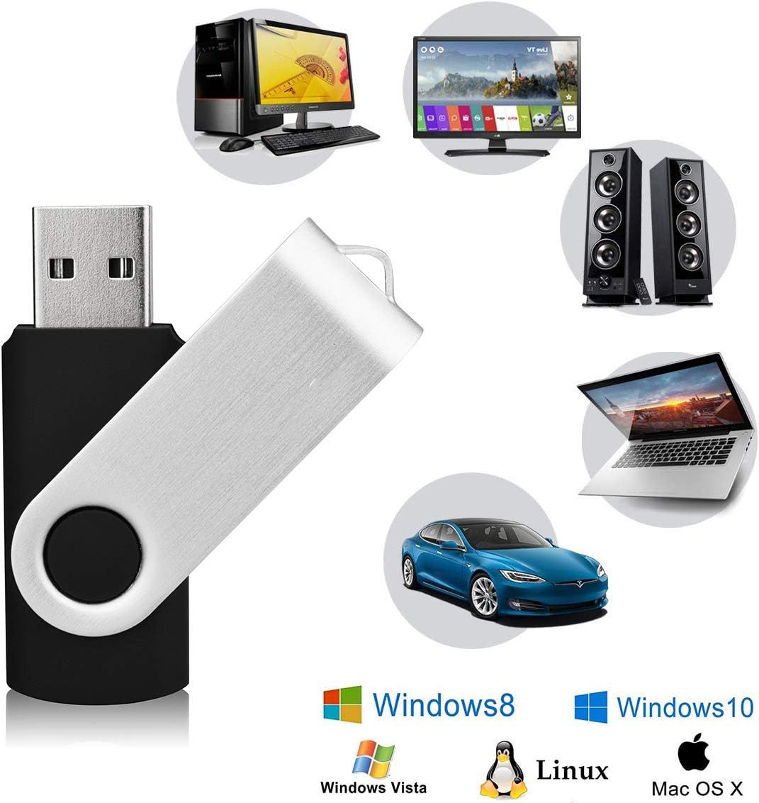 TOPESEL 16GB USB 2.0 Thumb Drives Memory Stick 10 Pack USB Flash Drive Mixed Colors