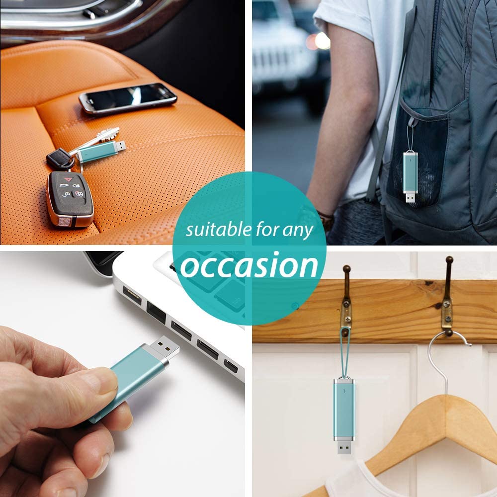 3 Pack 64GB Flash Drive TOPESEL USB 2.0 Thumb Drive Flash Drives Pack Photo Memory Stick Pen Drive Pink Yellow Blue