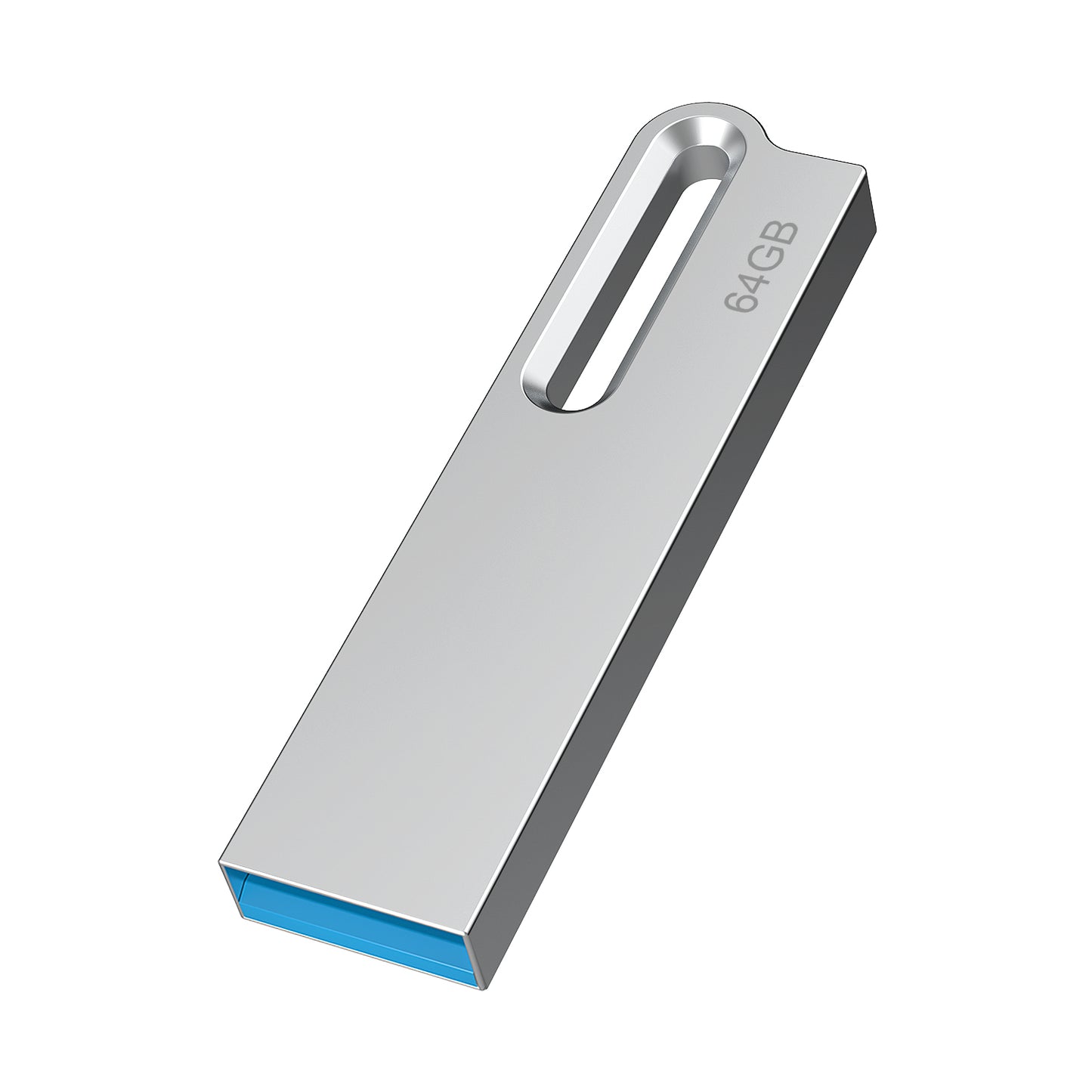Topesel 2 Pack 64GB 3.0 USB Flash Drive TOPESEL Slim Metal Thumb Drive Pen Drive Silver (Copy)