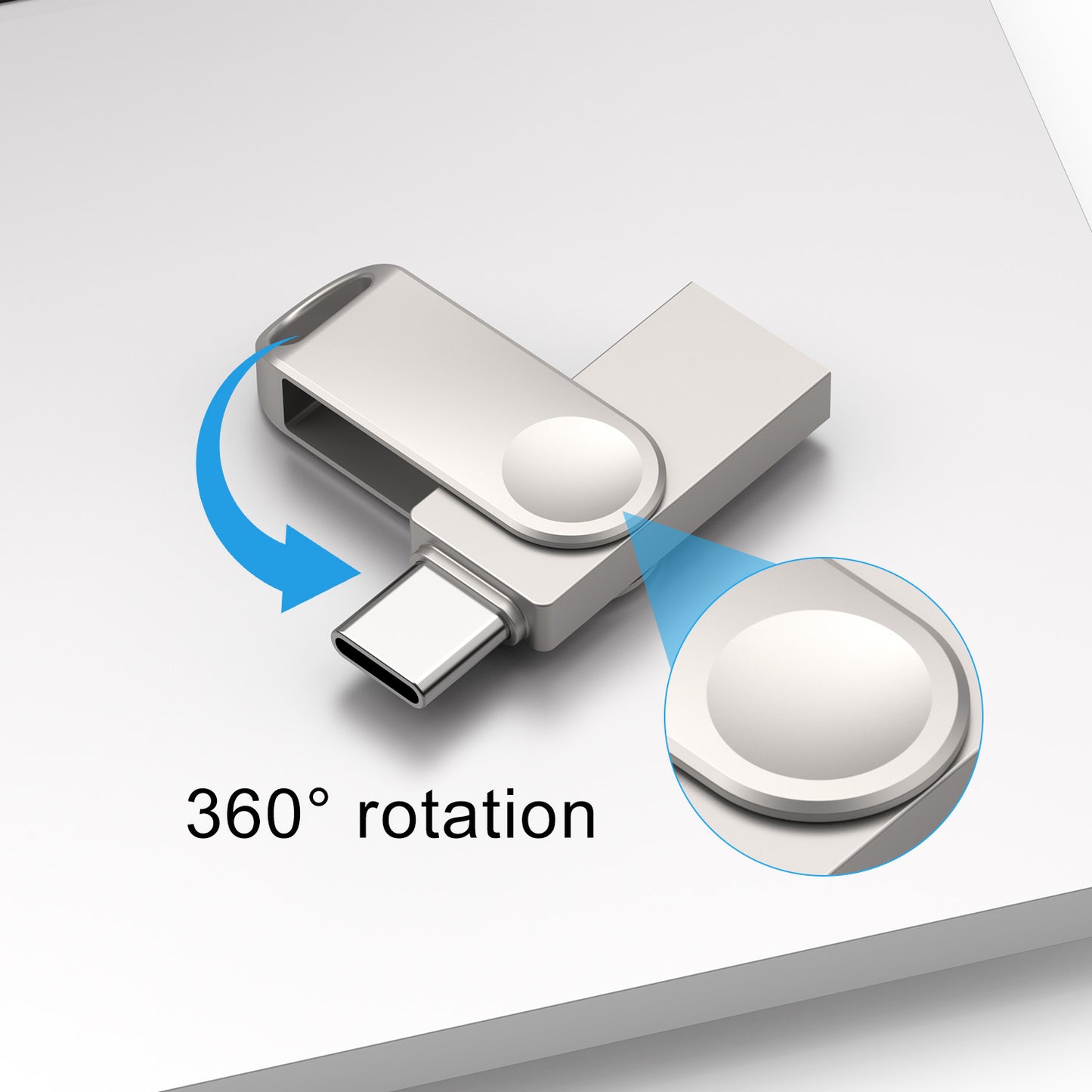 TOPESEL 128GB USB C Dual Flash Drive 2 in 1 OTG USB 3.0 Type-C Thumb Drive for Android Phones, Computers