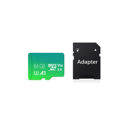 microSD Card 64GB Memory Card with Adapter - U3 A1 V30 TF Card for Smartphone/Tablet/Drone/Dash Cam/Nintendo Switch