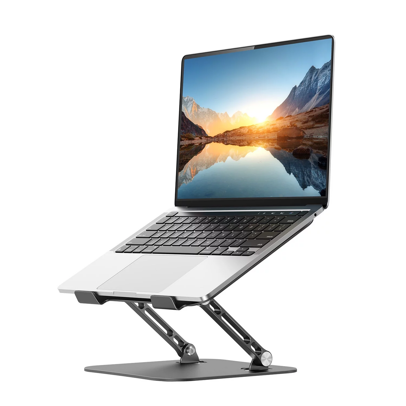 Laptop Stand for Desk, Aluminum Adjustable Computer Stand, Ergonomic Foldable Laptop Holder for MacBook Air Pro / Dell / HP / ASUS / Samsung