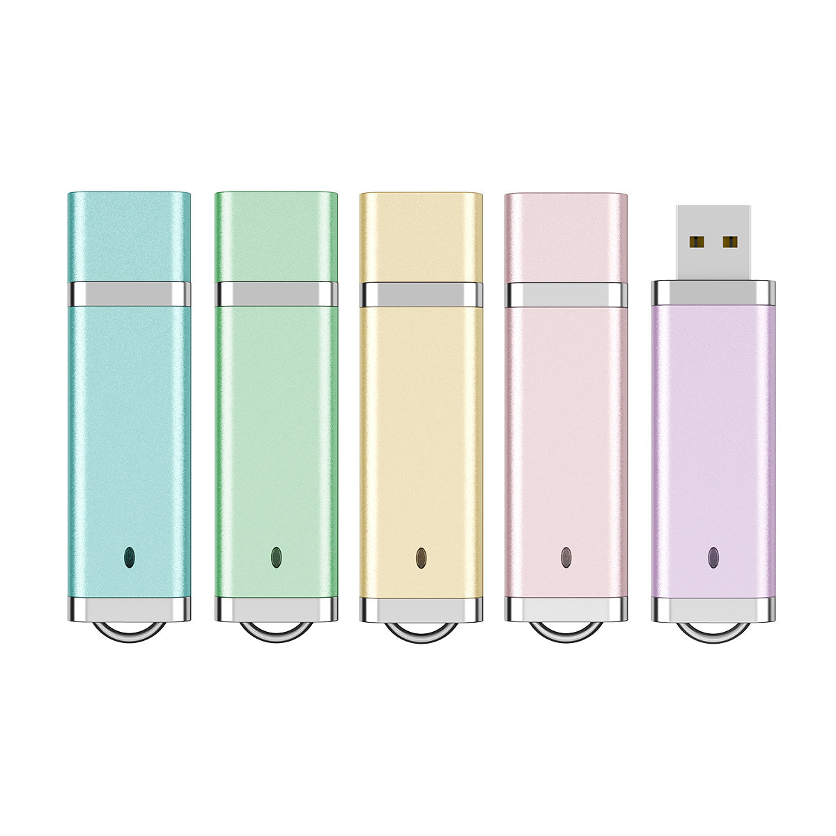 TOPESEL 5 Pack 64GB Flash Drive USB Flash Drive Thumb Drives Colorful 64G USB 2.0 Memory Sticks