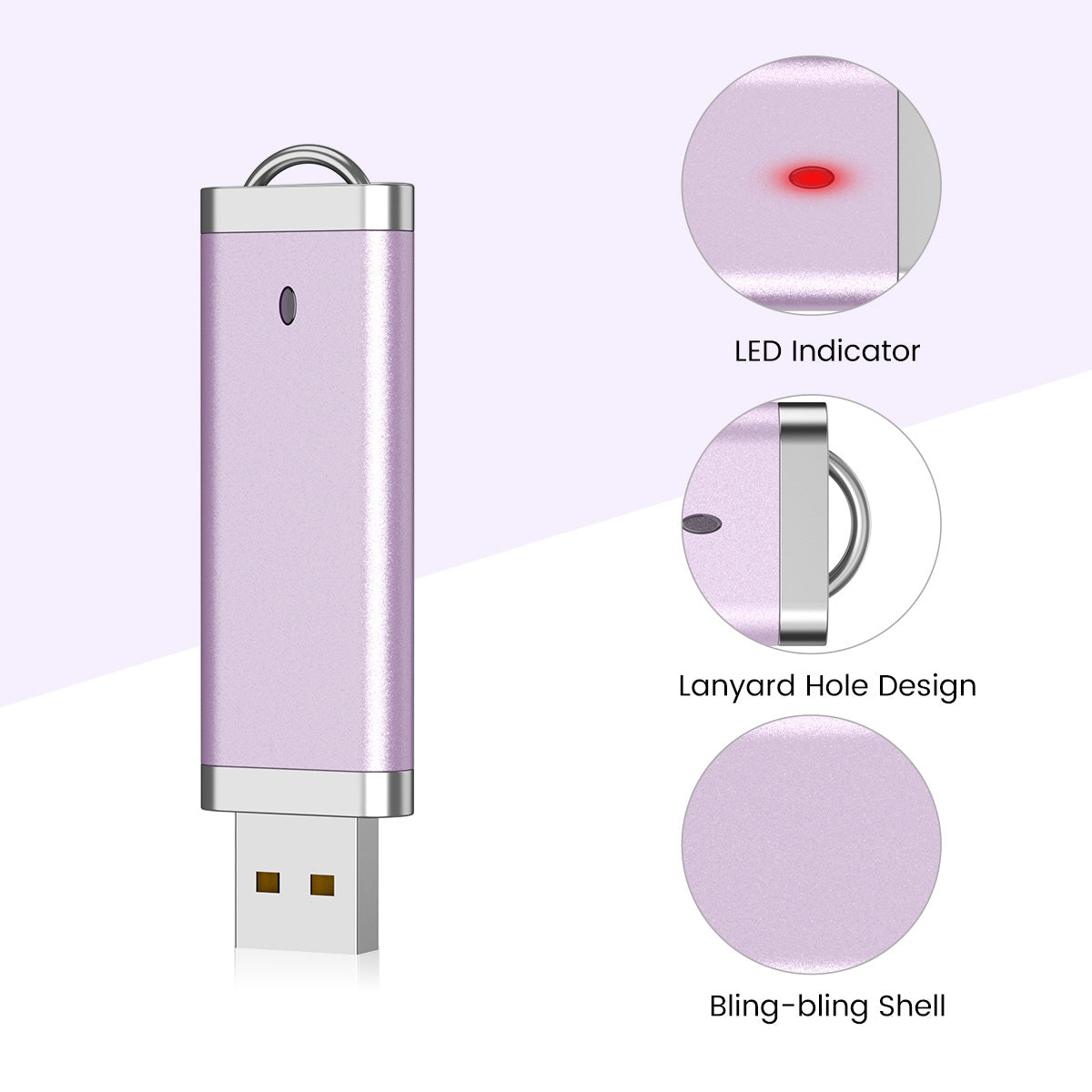 TOPESEL 5 Pack 64GB Flash Drive USB Flash Drive Thumb Drives Colorful 64G USB 2.0 Memory Sticks