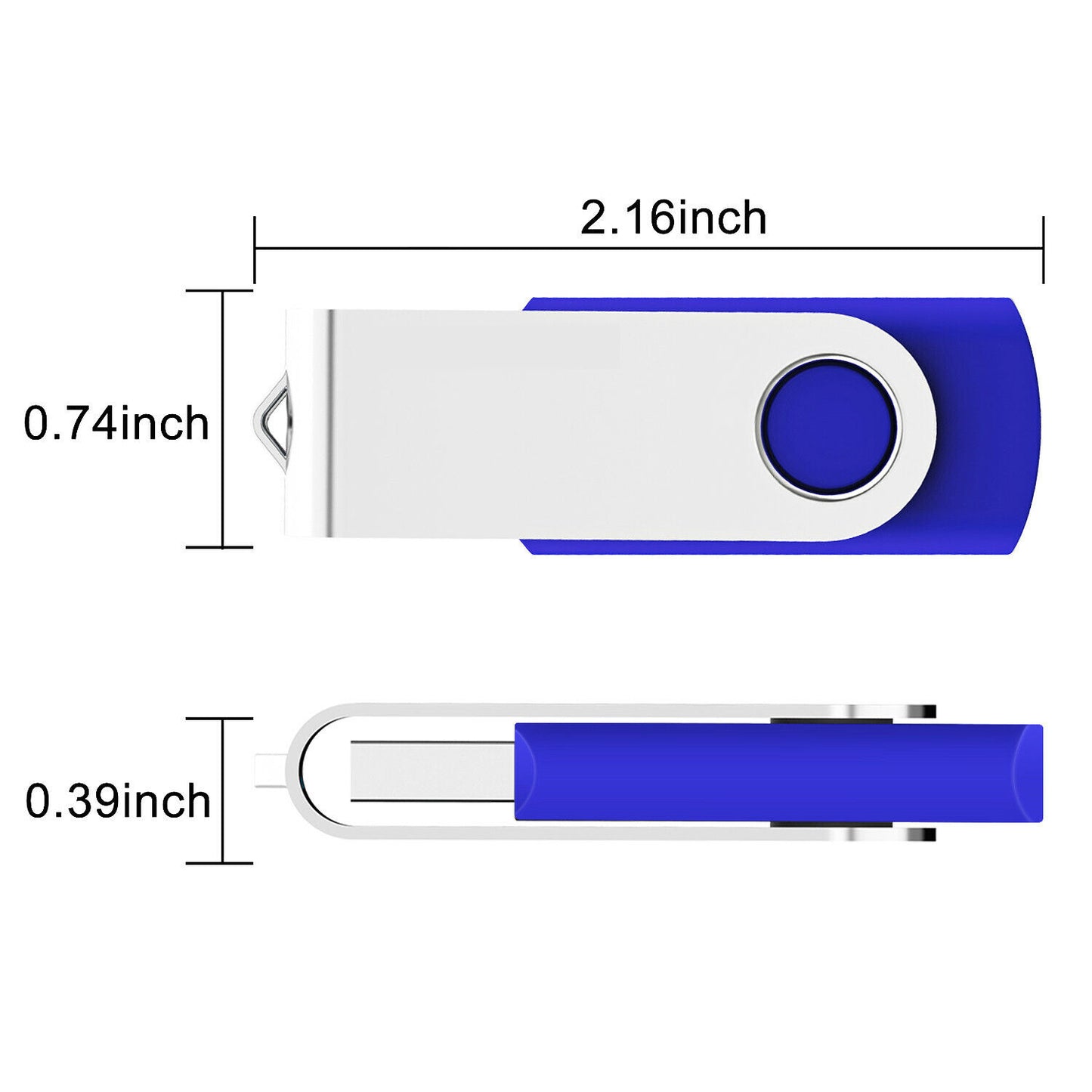 Topesel 10 Pack 8GB Flash Drive USB Flash Drive TOPESEL USB Drives Thumb Drive Memory Stick Blue