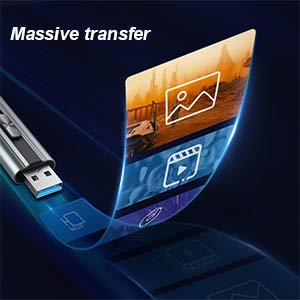 TOPESEL USB 3.1 Flash Drive 380MB/s Plug-Play Pen Drive with Keychain