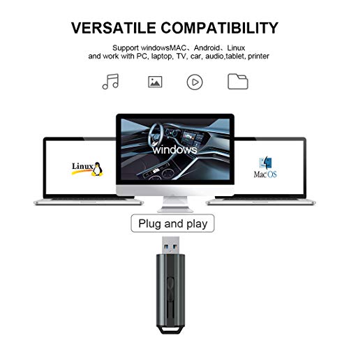 TOPESEL USB 3.1 Flash Drive 380MB/s Plug-Play Pen Drive with Keychain