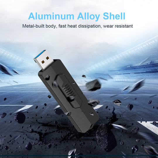 64GB/128GB USB 3.1 Flash Drive 400MB/s Super Speed Metal Pen Drive Slide Thumb Drive
