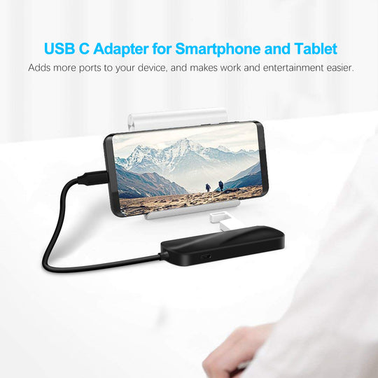 USB C Hub with 65W Fast Charge for Laptop, 2 USB 3.0 Ports, SD/TF Card Reader, 4K HDMI Port