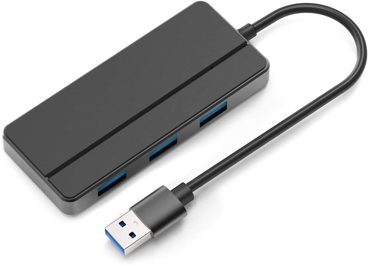 5-in-1 USB 3.0 Hub with 3 USB 3.0 Ports and SD/TF Card Slot 5Gbps USB Splitter with LED